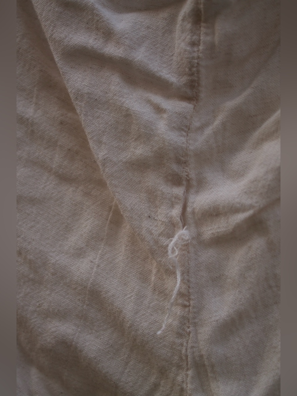 Boho Cropped Cream Linen Pants By Raindrops - Picture 5 of 5